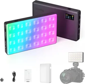 SmallRig RM120 RGB Video Light, 5000mAh 180 Minutes Portable Camera Light 7W Output Power, LED Video Light Panel, 2500-8500K CRI TLCI 98  for TikTok, Content Creator, Photographer