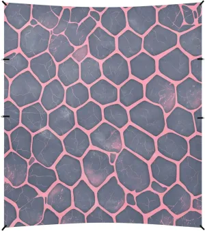 Snake Skin Print Style Palevioletred Beach Tent UPF50 Waterproof Sun Shelter with Sand Shovel, Sandbags for Family Trips, Picnics & Camping