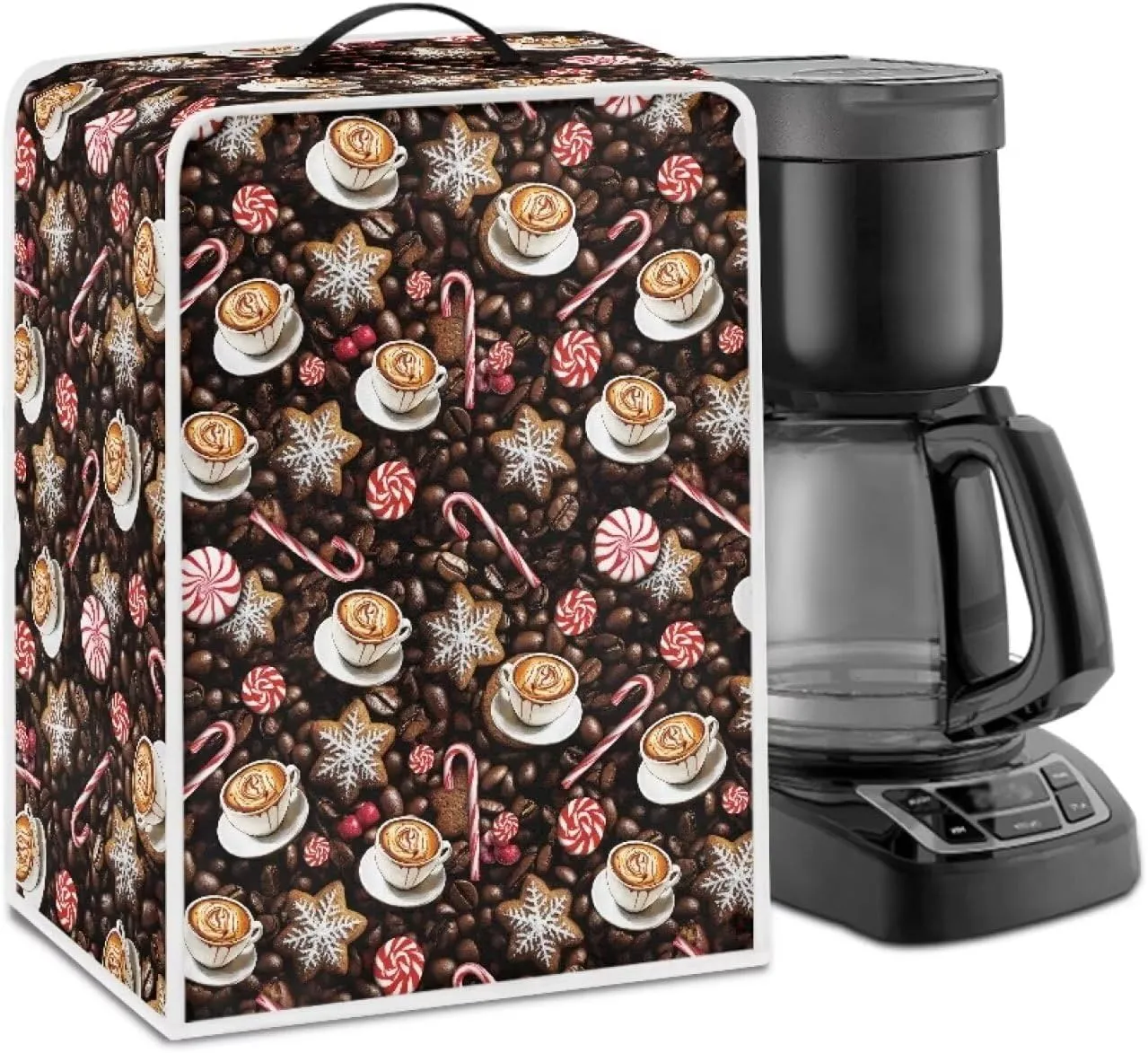 Snowflake Coffee Coffee Dust Cover Kitchen Appliance Case Organizer Bag Food Processor Dust Covers Coffee Cover