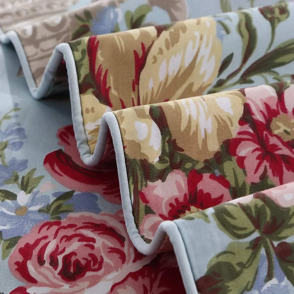 Softta Boho Chic Shabby Floral Classic Luxury Collection Elegant Peony And Leaves Bedding Sets Design Queen Size 3Pcs 1 Duvet Cover  2 Pillowcases/shams 100% Egyptian Cotton Duvet Cover Set