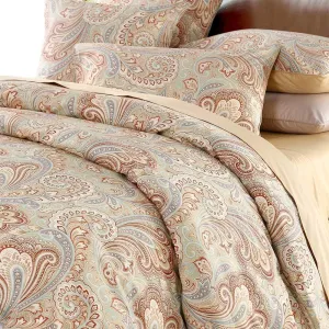 Softta Luxury Paisley Bedding Design 800 Thread Count 100% Cotton Bohe Vintage Bohe Vintage 3Pcs Duvet Cover Set,King Size,Khaki
