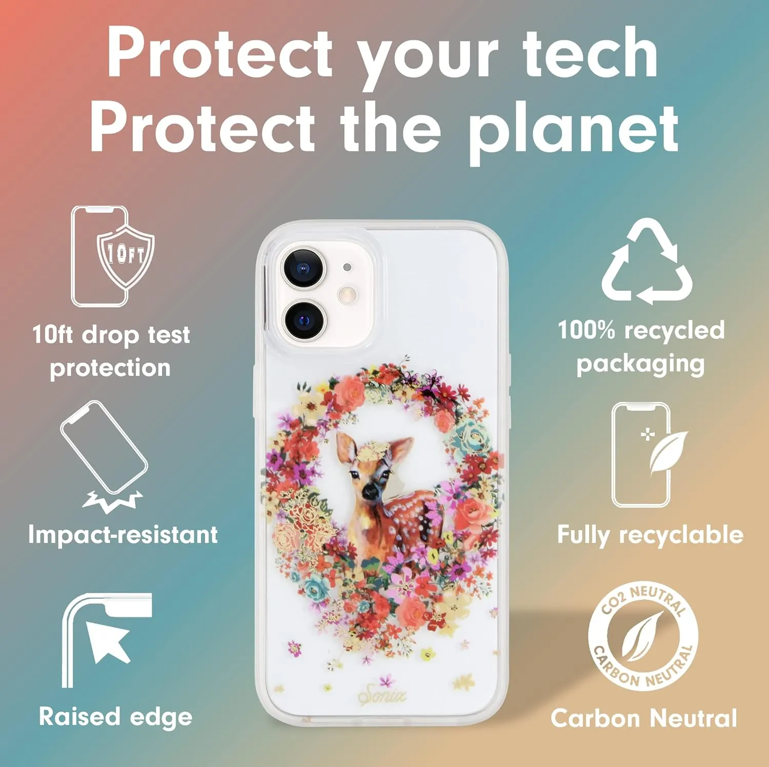 Sonix Case for iPhone 12 / iPhone 12 Pro | Compatible with MagSafe | 10ft Drop Tested | Fawna