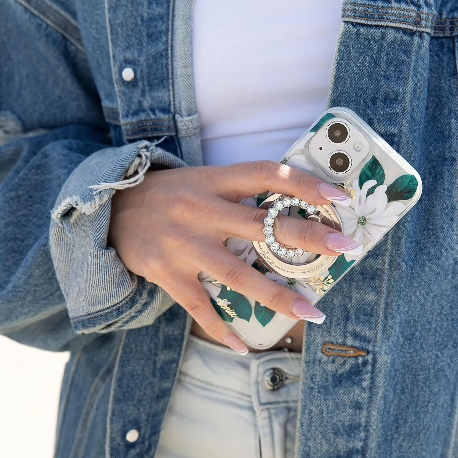Sonix Case for iPhone 15, 14, 13 | Compatible with MagSafe | 10ft Drop Tested | Delilah Flower