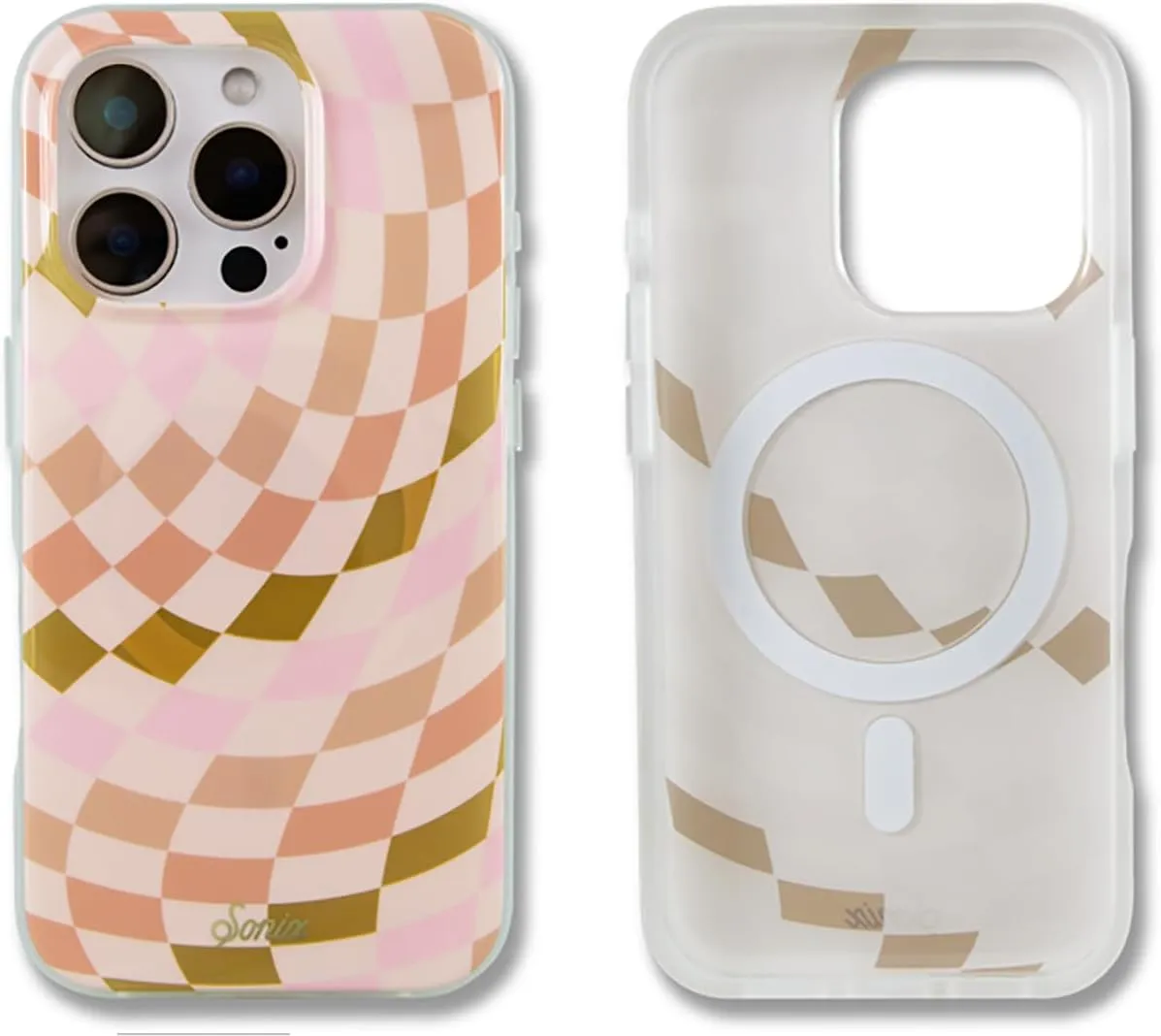 Sonix Case for iPhone 16 Pro | Compatible with MagSafe | 10ft Drop Tested | Checkered Neutrals
