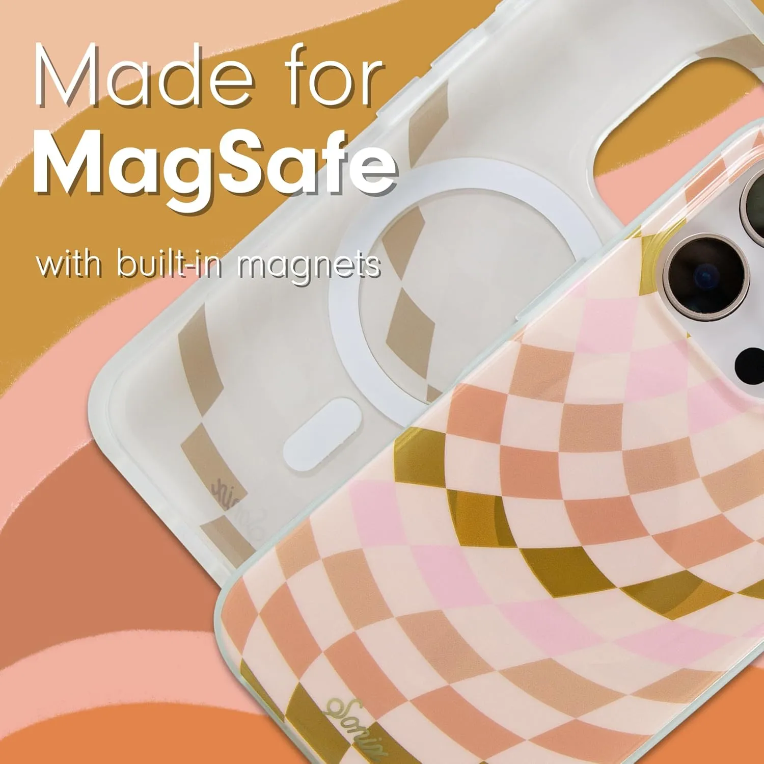 Sonix Case for iPhone 16 Pro | Compatible with MagSafe | 10ft Drop Tested | Checkered Neutrals