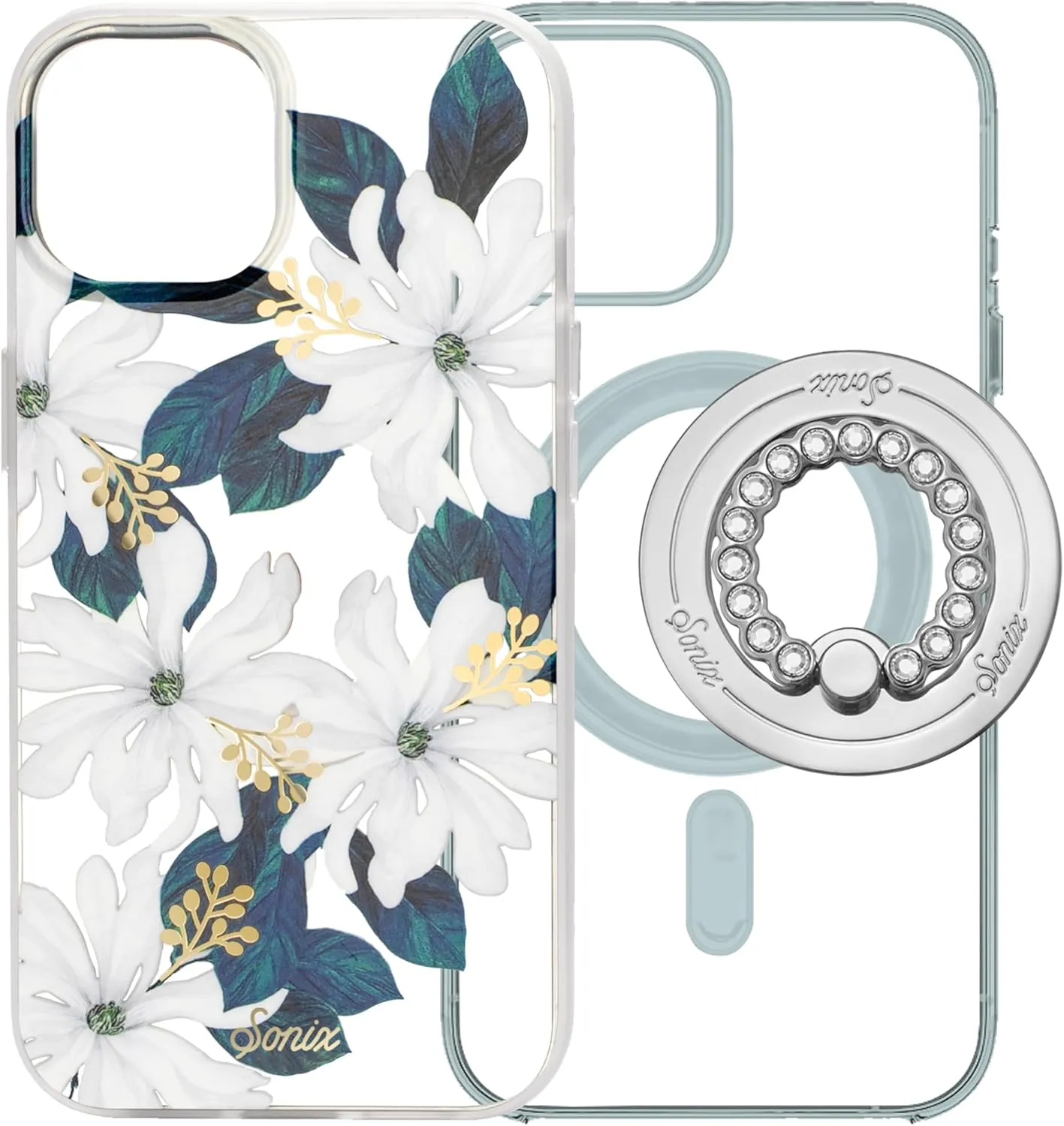 Sonix Case   Magnetic Ring (Sliver) for MagSafe iPhone 15,14,13 | Delilah Flower