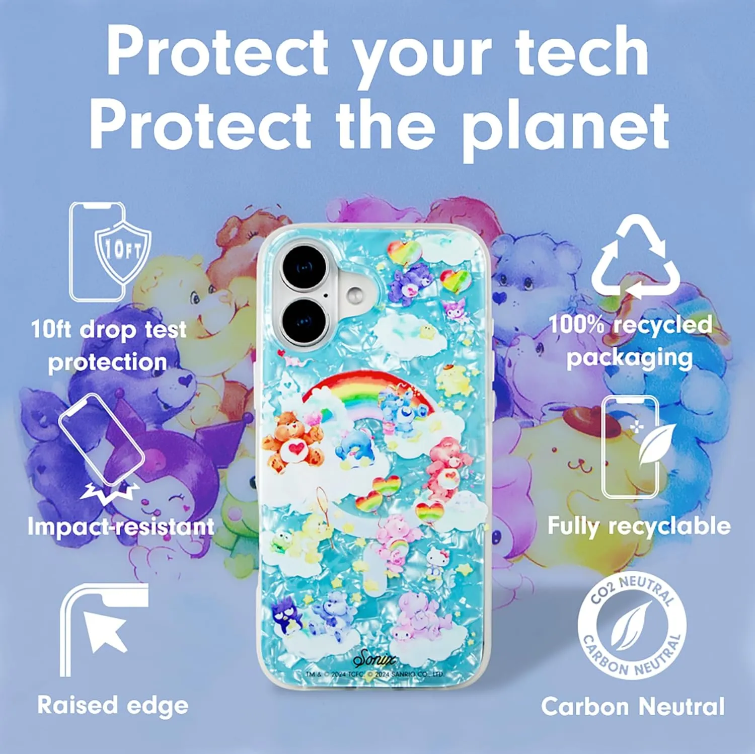 Sonix x Sanrio Case for iPhone 16 | Compatible with MagSafe | 10ft Drop Tested | Hello Kitty x Care Bears