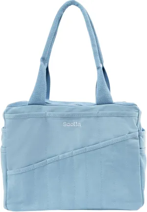 Soolla Studio Bag: Art Supply Storage Organizer & Pottery Tool Bag, Washable Craft Tote, Knitting Yarn Bag, Crochet Project Bag, 30 Pockets, 15  Canvas Colors, Artist Bag for Adults (Blue Skies)