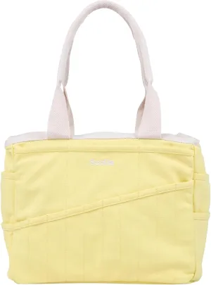 Soolla Studio Bag: Art Supply Storage Organizer & Pottery Tool Bag, Washable Craft Tote, Knitting Yarn Bag, Crochet Project Bag, 30 Pockets, Canvas Carrier, Artist Bag for Adults (Banana Peel)