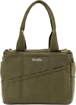 Soolla Studio Bag: Washable Art Supply & Pottery Clay Tool Bag, 30 Pockets, 15 Colors, Artist Gift Organizer (Forest Green)
