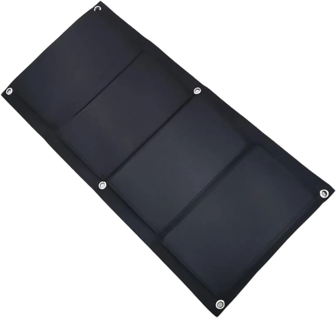 Sosoport 2pcs Multi-Pockets Nursery Bag Hanging Decor Pocket Planter Garden Bags Outdoor Power Station with Solar Panel Plant Hangers Raised Garden Bed Window Boxes Planters Foldable Black