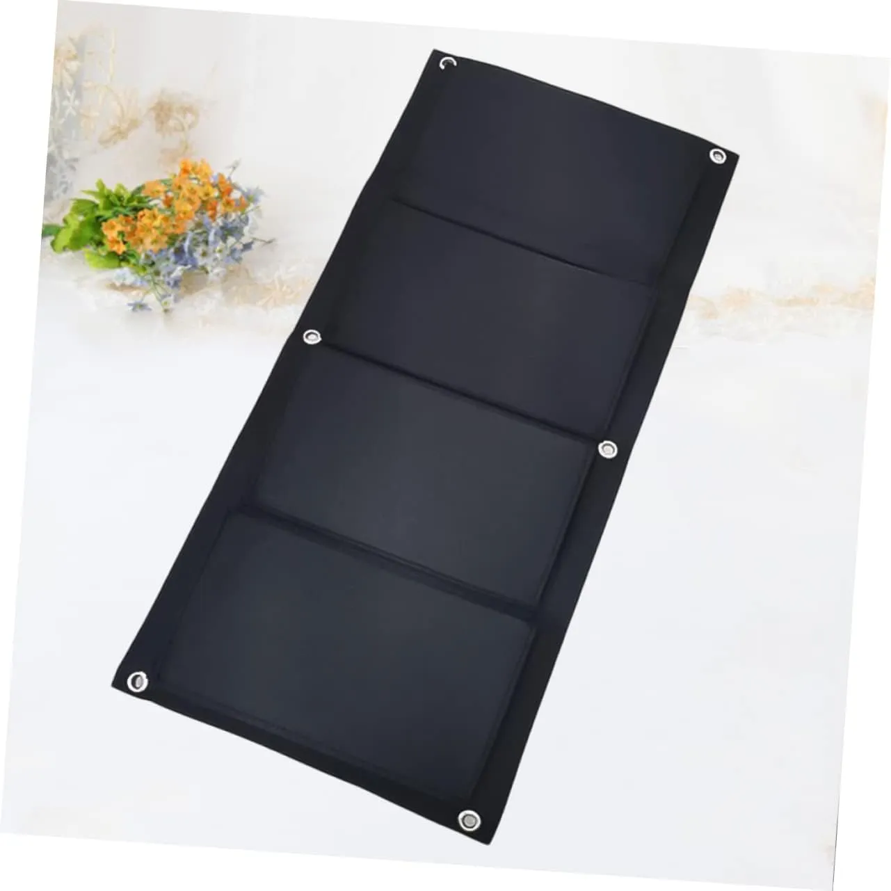 Sosoport 2pcs Multi-Pockets Nursery Bag Hanging Decor Pocket Planter Garden Bags Outdoor Power Station with Solar Panel Plant Hangers Raised Garden Bed Window Boxes Planters Foldable Black
