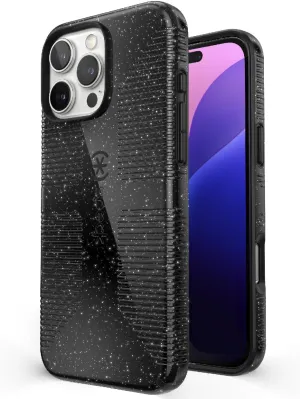 Speck CandyShell Grip Case - iPhone 16 Pro Max Case for Women and Men - Slim MagSafe - White/Black