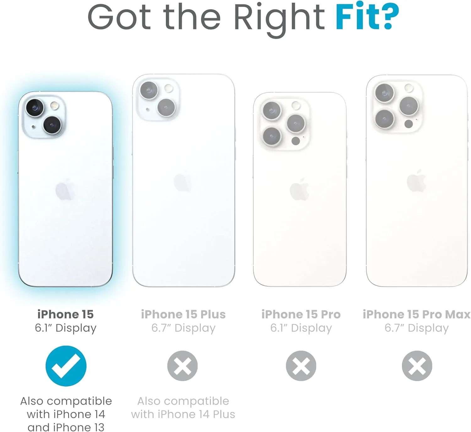 Speck Clear iPhone 15 Case - Slim, Drop Protection, Grip - for iPhone 15, iPhone 14 & iPhone 13 - Scratch Resistant, Anti-Yellowing, 6.1 Inch Phone Case - GemShell Grip Clear