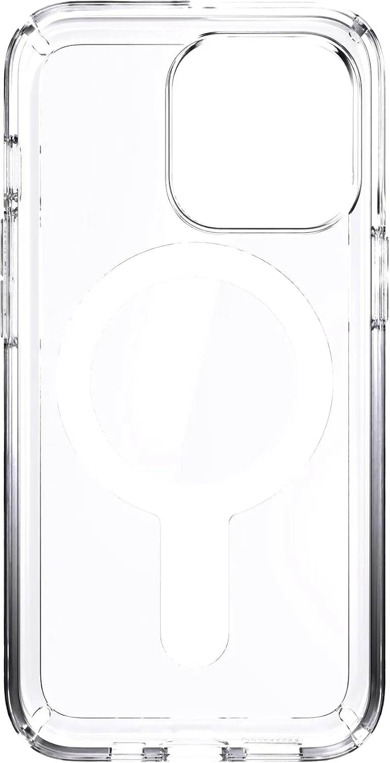 Speck MagSafe Case for iPhone 13 Pro - Drop & Camera Protection, Clear Phone Case, Wireless Charging Compatible - Clear/Clear