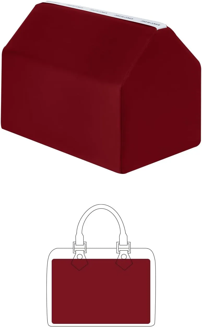 Speedy 30 Bag Pillow, Purse Shaper Insert Compatible with LV Speedy Bag, Handbag Filler with Soft Silk Surface and Memory Foam Inner without Overfull, Moisture-Proof (Red, Speedy30)