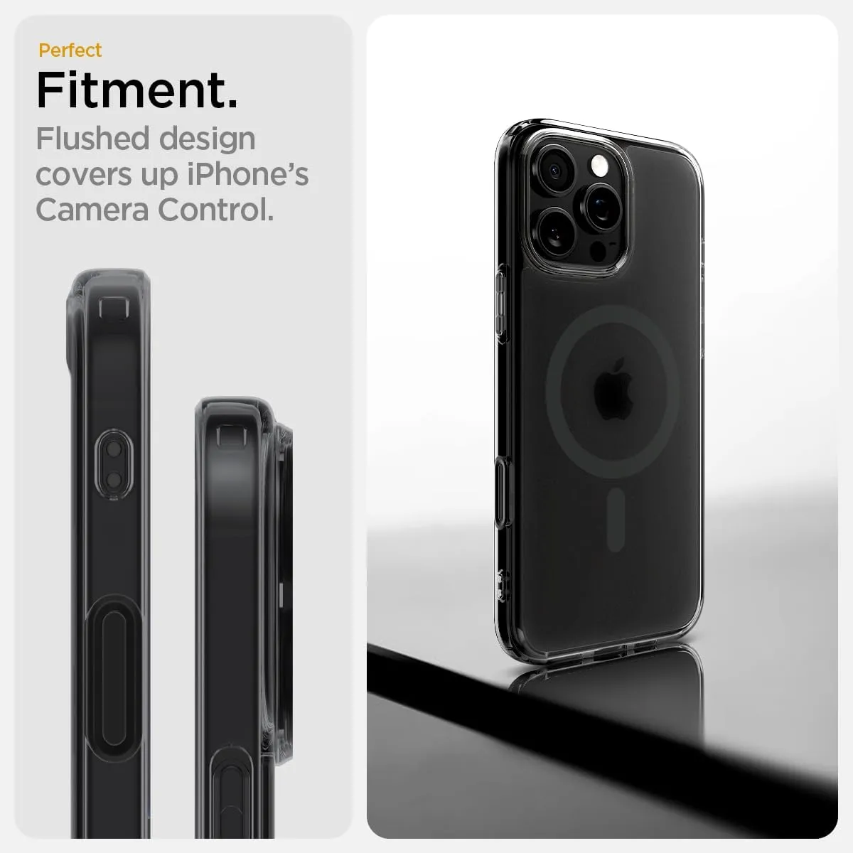 Spigen for iPhone 16 Pro Case, Ultra Hybrid T MagFit [Camera Control Button Coverage] [Anti-Yellowing] [Compatible with Magsafe] - Frost Black
