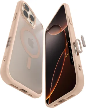 Spigen for iPhone 16 Pro Case, Ultra Hybrid T MagFit [Camera Control Button Coverage] [Anti-Yellowing] [Compatible with Magsafe] - Frost Rose Titanium