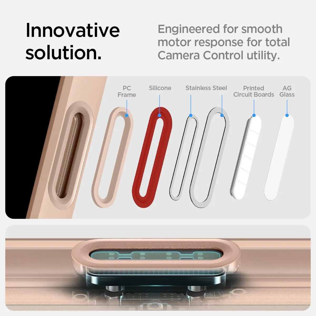 Spigen for iPhone 16 Pro Case, Ultra Hybrid T MagFit [Camera Control Button Coverage] [Anti-Yellowing] [Compatible with Magsafe] - Frost Rose Titanium