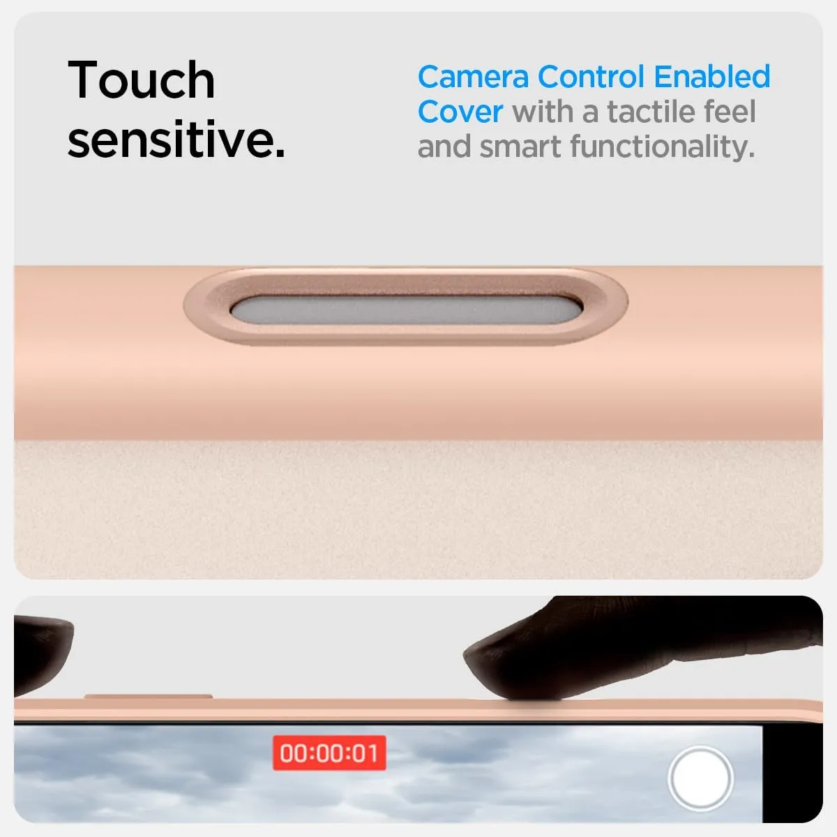 Spigen for iPhone 16 Pro Case, Ultra Hybrid T MagFit [Camera Control Button Coverage] [Anti-Yellowing] [Compatible with Magsafe] - Frost Rose Titanium
