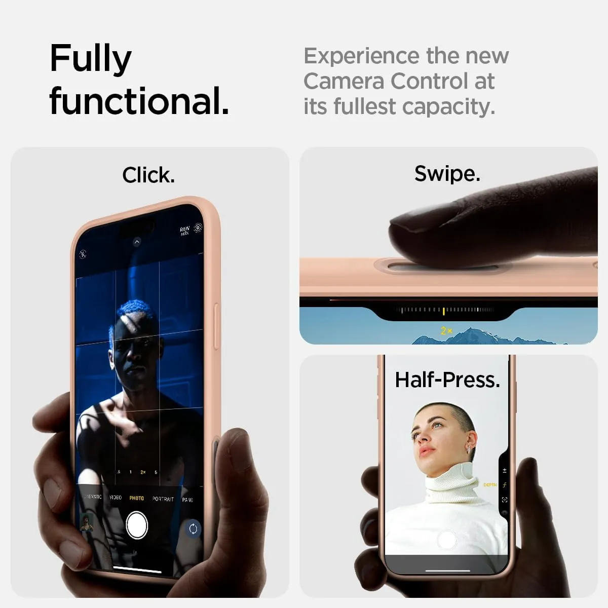 Spigen for iPhone 16 Pro Case, Ultra Hybrid T MagFit [Camera Control Button Coverage] [Anti-Yellowing] [Compatible with Magsafe] - Frost Rose Titanium