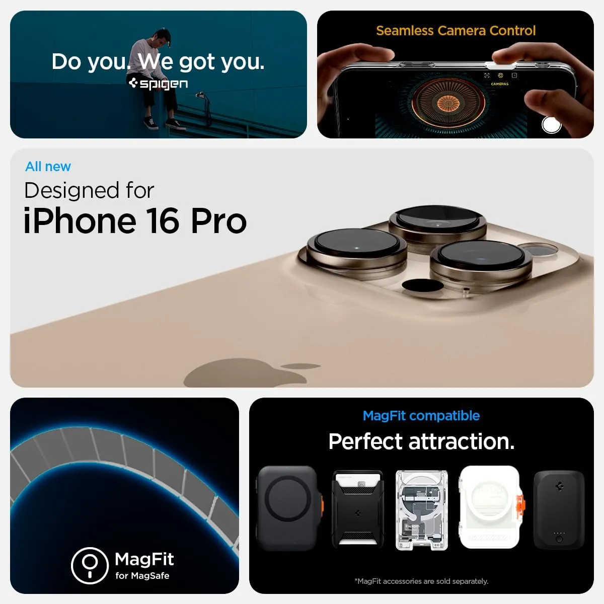 Spigen for iPhone 16 Pro Case, Ultra Hybrid T MagFit [Camera Control Button Coverage] [Anti-Yellowing] [Compatible with Magsafe] - Graphite