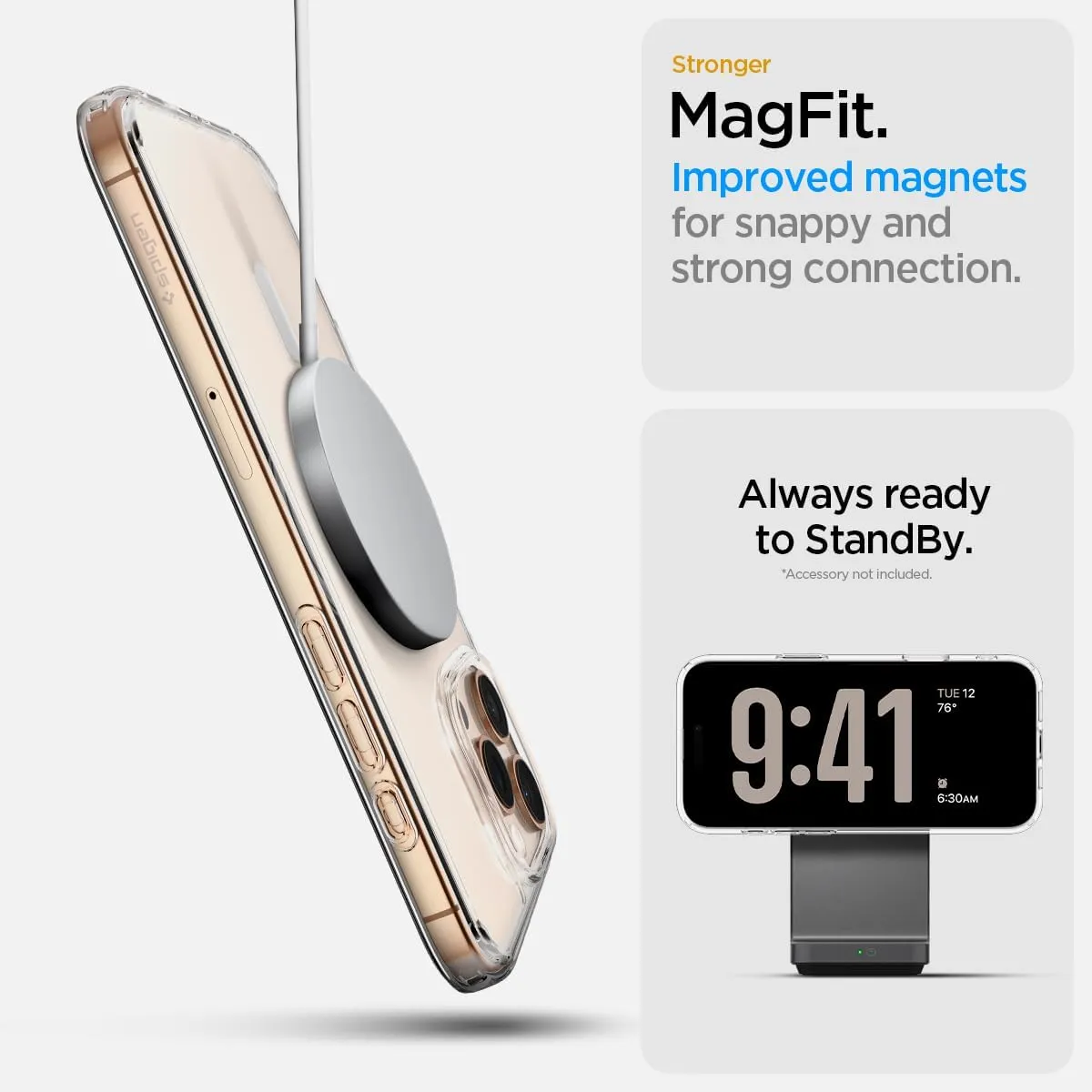 Spigen for iPhone 16 Pro Case, Ultra Hybrid T MagFit [Camera Control Button Coverage] [Anti-Yellowing] [Compatible with Magsafe] - White