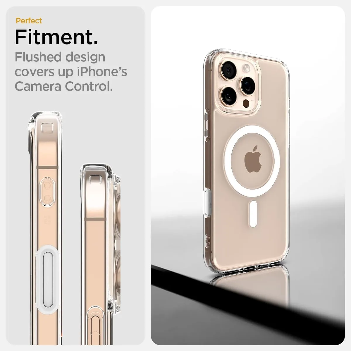 Spigen for iPhone 16 Pro Case, Ultra Hybrid T MagFit [Camera Control Button Coverage] [Anti-Yellowing] [Compatible with Magsafe] - White