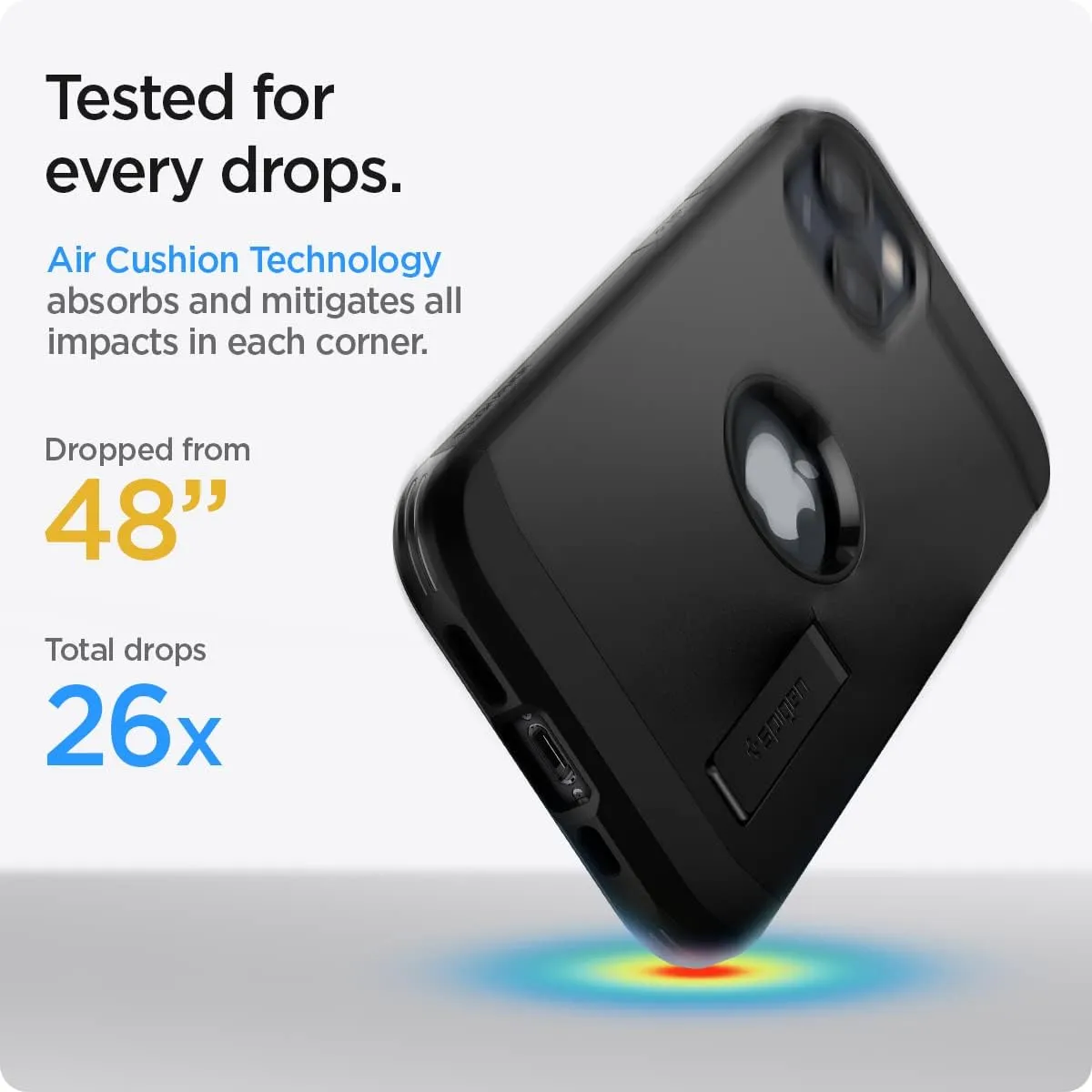 Spigen Tough Armor [Extreme Protection Tech] Designed for iPhone 13 Case (2021) - Black