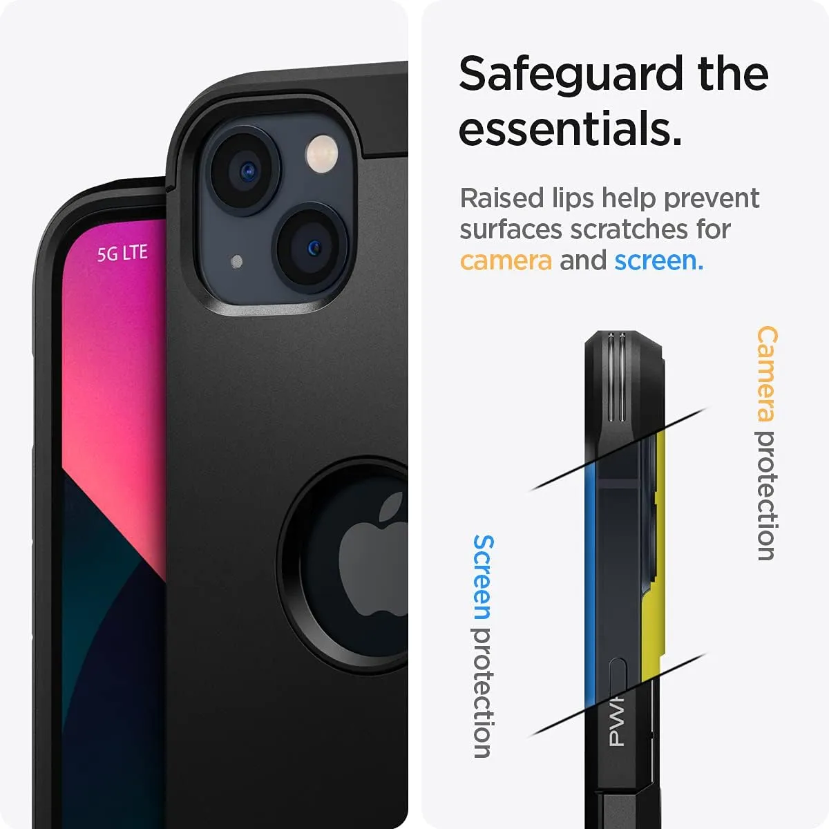 Spigen Tough Armor [Extreme Protection Tech] Designed for iPhone 13 Case (2021) - Black