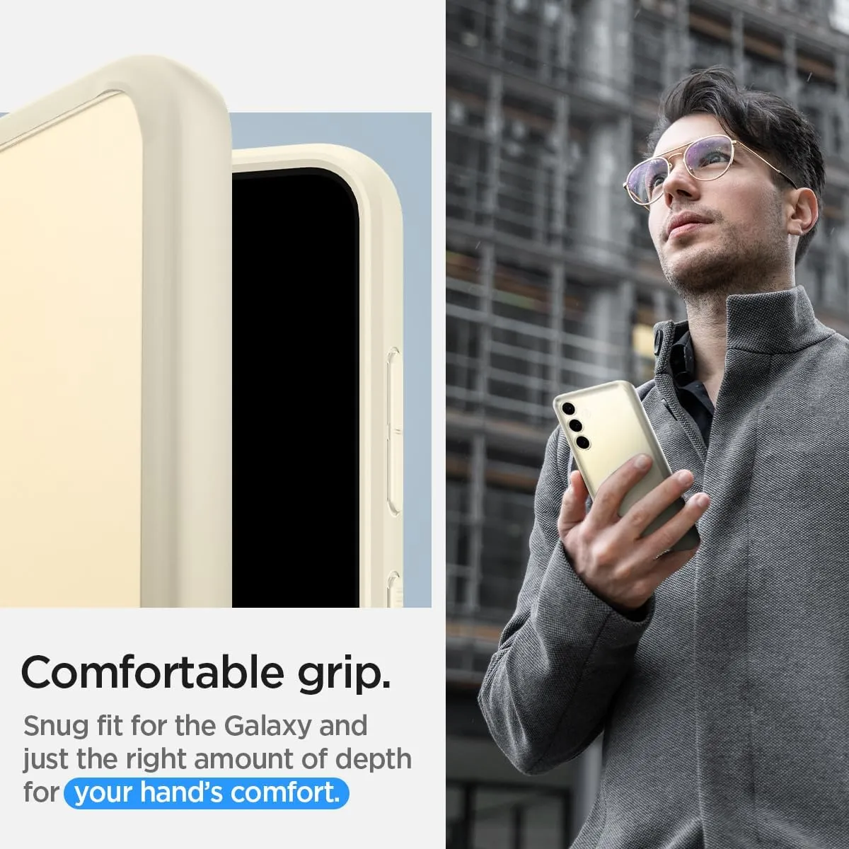 Spigen Ultra Hybrid Designed for Galaxy S24 Case (2024) [Anti-Yellowing], [Military-Grade Protection] - Mute Beige