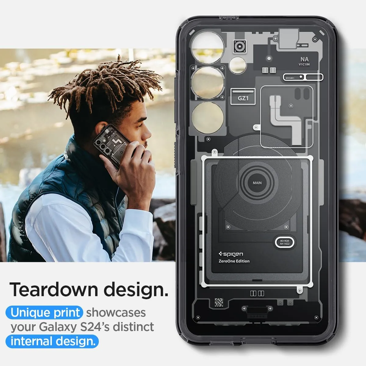 Spigen Ultra Hybrid Designed for Galaxy S24 Case (2024) [Anti-Yellowing], [Military-Grade Protection] - Zero One