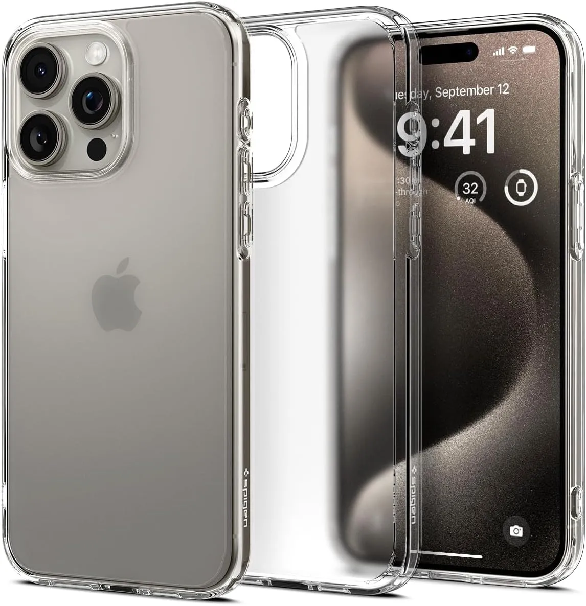 Spigen Ultra Hybrid Designed for iPhone 15 Pro Case (2023) [Anti-Yellowing], [Military-Grade Protection] - Frost Clear