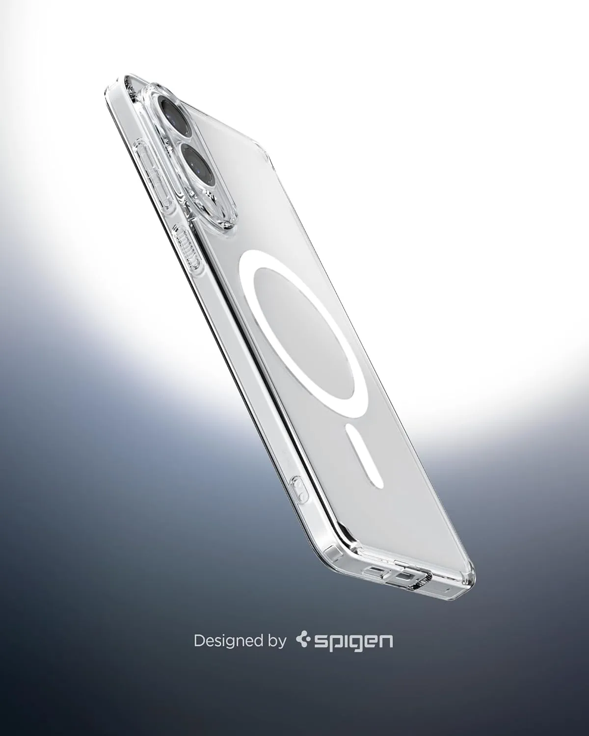 Spigen Ultra Hybrid MagFit Designed for Galaxy S25 Edge Case [Fast Wireless Charging/Magnet for Galaxy], [Anti-Yellowing] (2025) - Clear White