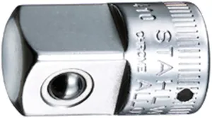 Stahlwille 11030003 Extending Adaptor, 1/4" Socket x 1/2" Plug (6.3mm x 12.5mm), High-Performance Steel with Gunmetal Finish, Length 28mm, Made in Germany