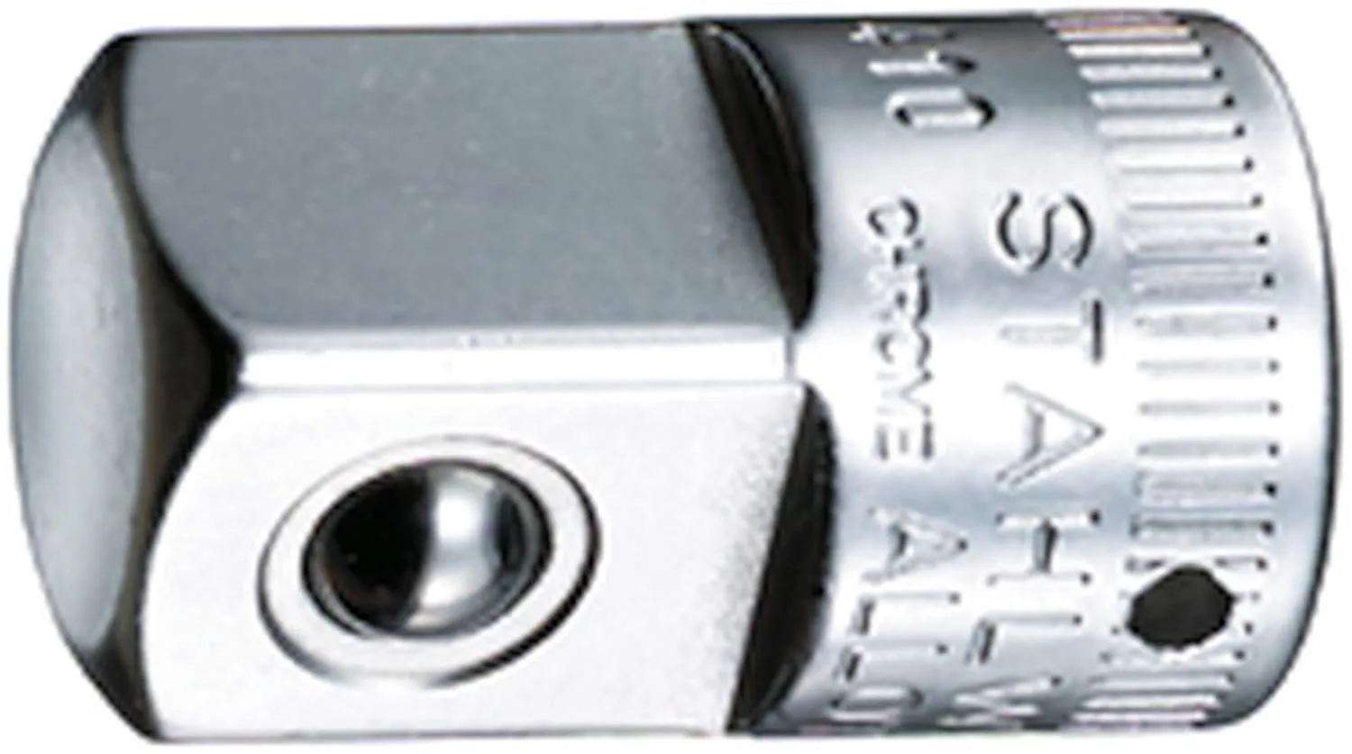 Stahlwille 11030003 Extending Adaptor, 1/4" Socket x 1/2" Plug (6.3mm x 12.5mm), High-Performance Steel with Gunmetal Finish, Length 28mm, Made in Germany