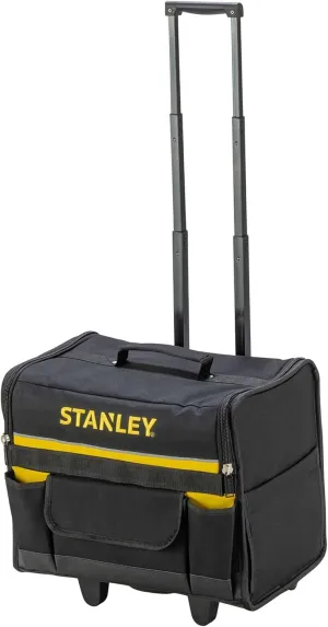 STANLEY 18 Inch Soft Tool Bag on Wheels in Resistant 600 x 600 Denier with Removable Dividers for Drill Storage 1-97-515