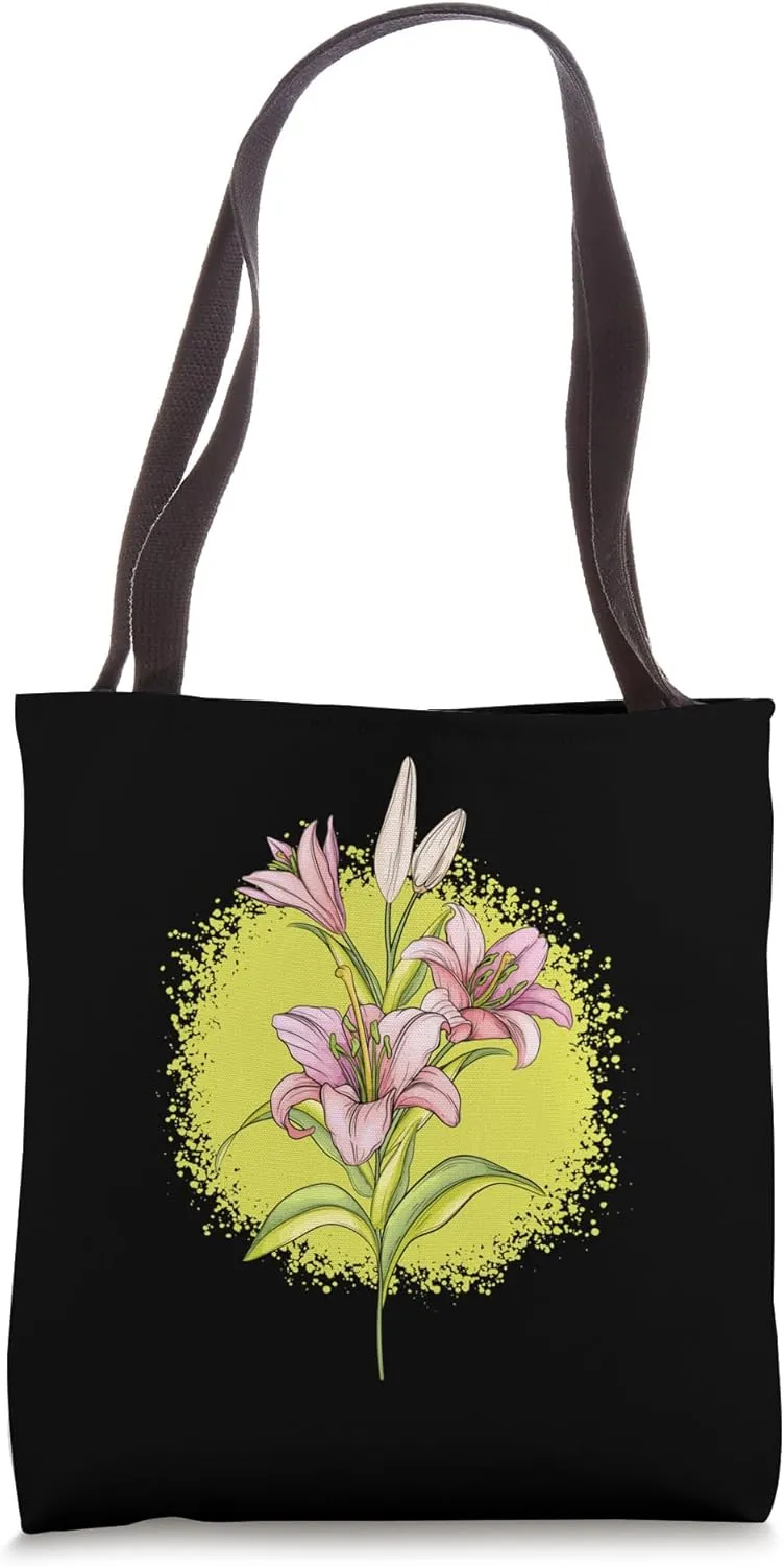 Stargazer Lily Flower Horticulture Indoor Garden House Plant Tote Bag