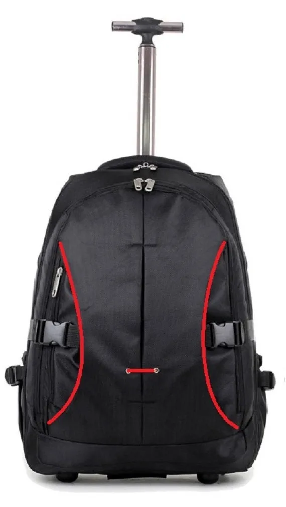 Starlite Wheeled Backpack - Black & Red