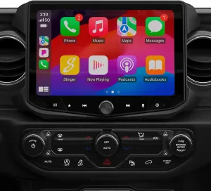 Stinger HEIGH10 10.1" Wrangler JL (2018-23)/Gladiator JT (2020-23) Flush Stereo Radio Complete Kit HD Touchscreen, Certified Wireless CarPlay & Android Auto, Off-Road Gauges, HDMI, Bluetooth