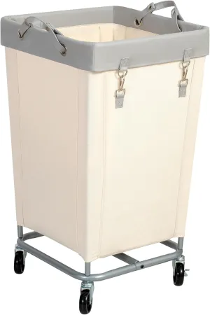STO STO Laundry Hamper with Wheels, 160L Rolling Laundry Sorter Cart with Heavy Duty Steel Frame, Large Clothes Hamper with Handles for Bedroom, Bathroom, Laundry Room, Beige and Gray