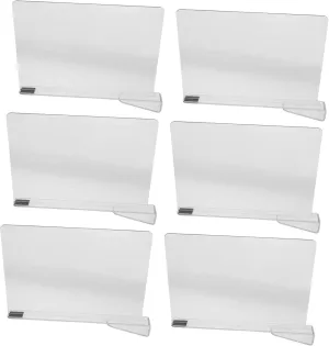 STOBAZA 6Pcs Clear Acrylic Shelf Dividers Adjustable Closet Organizers for Efficient Wardrobe Storage Dustproof and Design for Bedroom and Home Organization