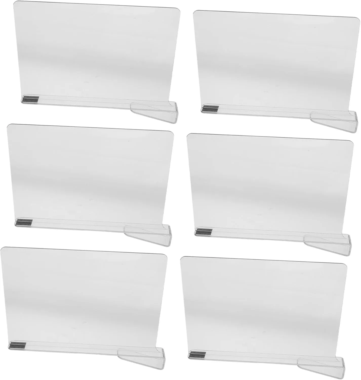 STOBAZA 6Pcs Clear Acrylic Shelf Dividers Adjustable Closet Organizers for Efficient Wardrobe Storage Dustproof and Design for Bedroom and Home Organization