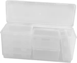 STOBOK 8pcs Card Storage Box Plastic Organizer for Trading Cards Business and Scrapbook Supplies Compact Design for Clean and Secure Storage