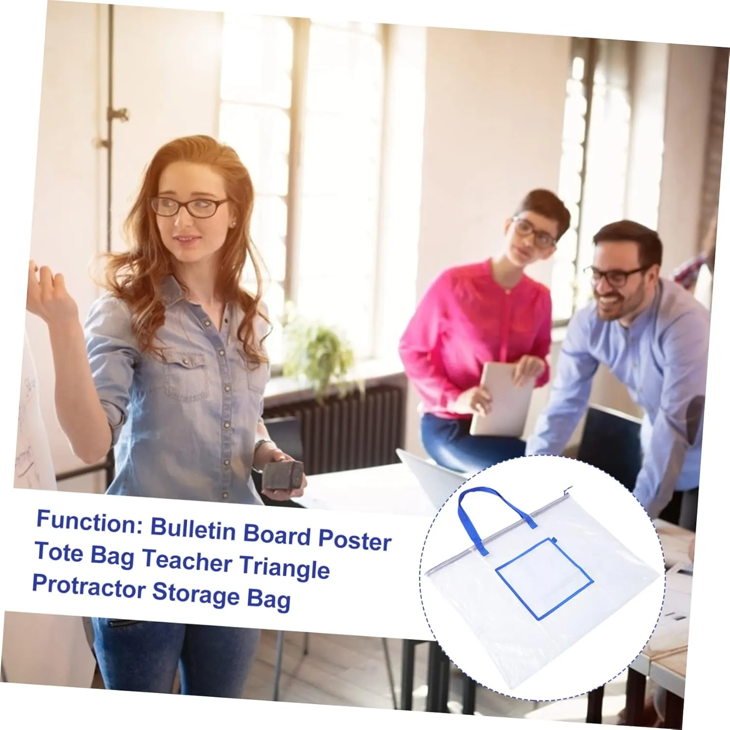 Storage Bag for Art Large Poster Board Bag Handle and Zipper for Teachers Artists