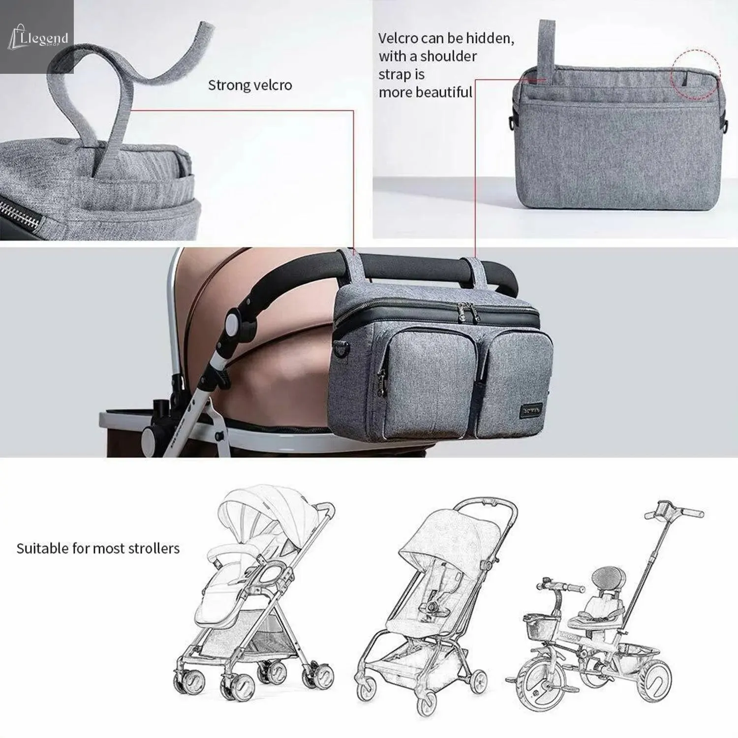 Stroller Organizer Caddy Bag