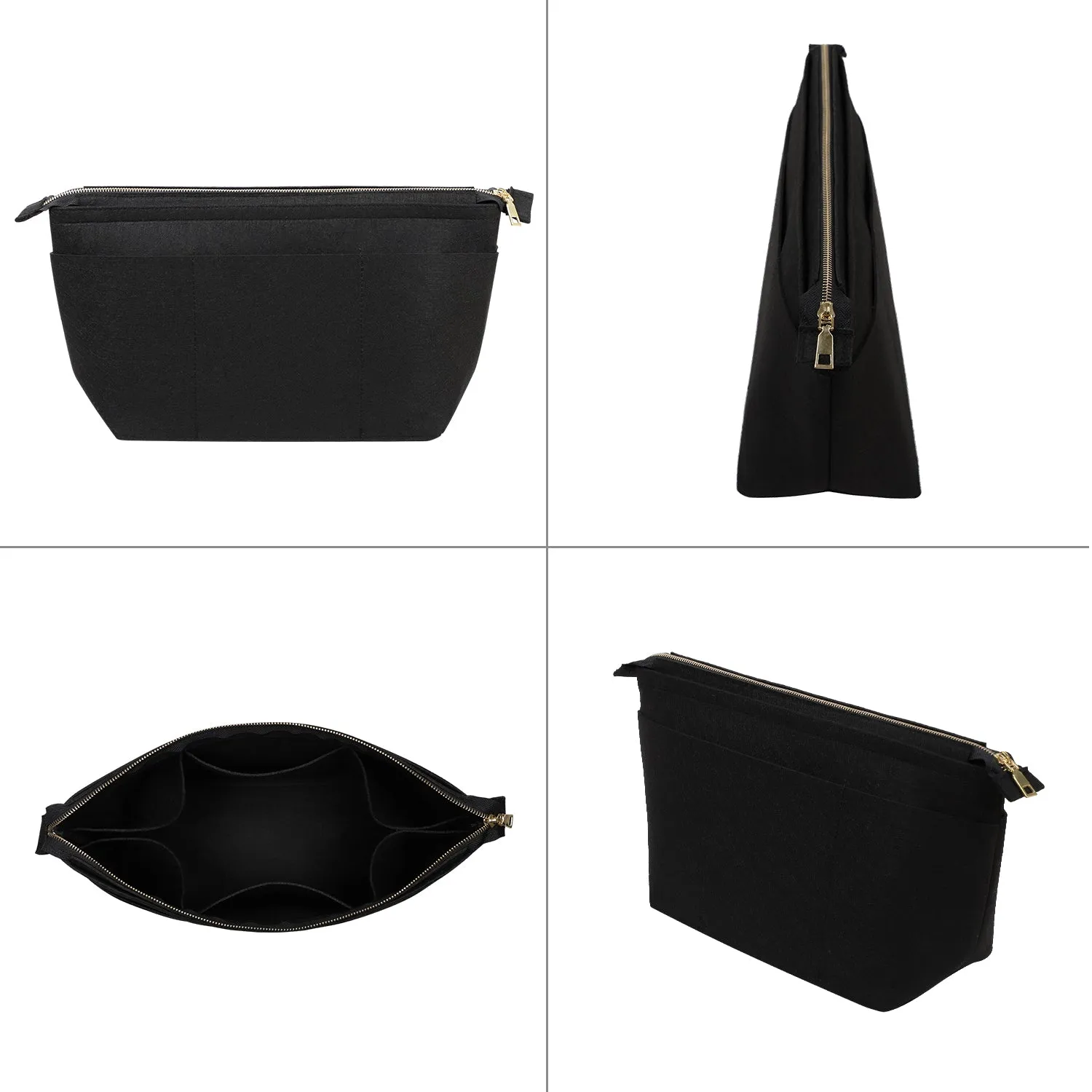 Structured Felt Purse Organizer with Key Ring Bracelets for LV Speedy and Neverfull Tote