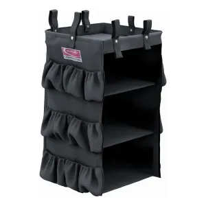 Suncast Commercial 3 Sided Organizer Bag with Shelves for Housekeeping Carts