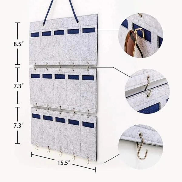 Sunglasses wall organizer