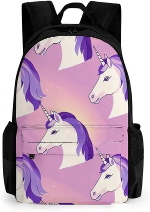Supdreamc Magic Unicorn Art Rucksacks Lightweight Multipurpose Anti-Theft Shoulder Bag Big Capacity Traveling & Camping Backpack With Side Pockets